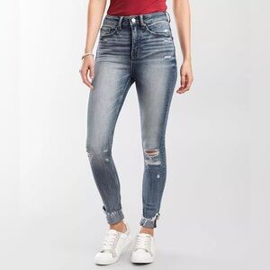 BKE Billie 28 x 29 Skinny Jeans High Rise AXB1101A Raw Hem